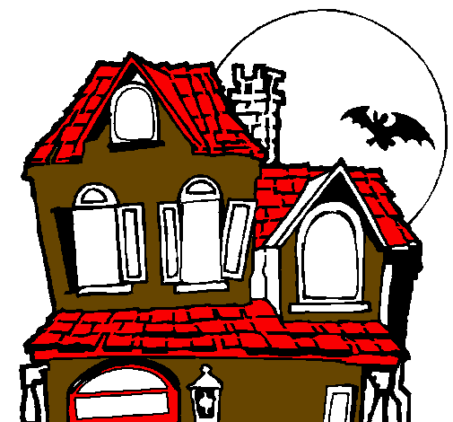 Desenho Casa do mistério pintado por hig