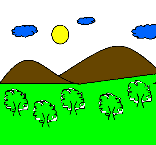 Desenho Montanha 4 pintado por ryan