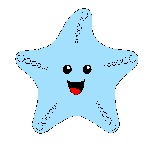 Desenho Estrela do mar pintado por cristina