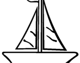 Desenho Barco veleiro pintado por helena