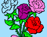 Desenho Ramo de rosas pintado por ana linda