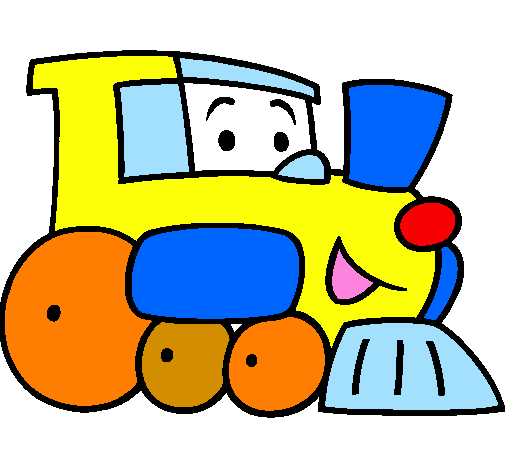 Desenho Comboio pintado por trem cebolinha  