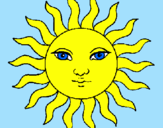 Desenho Sol pintado por vitoria karol