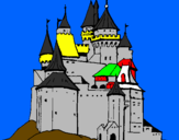 Desenho Castelo medieval pintado por daniel