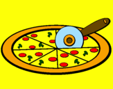 Desenho Pizza pintado por samuel r marini