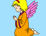 Desenho Anjo a orar pintado por Misselsa