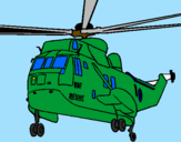 Desenho Helicoptero de resgate pintado por daniel