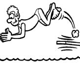 Desenho Salto de trampolim pintado por Natação