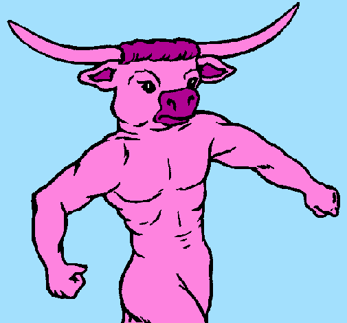 Desenho Cabeça de búfalo pintado por beatriz