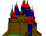 Desenho Castelo medieval pintado por Reino do Rosário