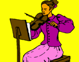 Desenho Dama violinista pintado por IOio