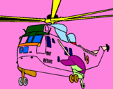 Desenho Helicoptero de resgate pintado por giovanna faria