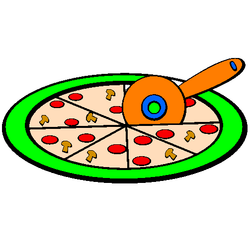 Desenho Pizza pintado por carol