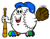 Desenho Bola de basebol pintado por maninho fofo