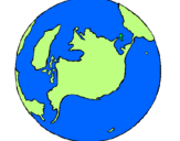 Desenho Planeta terra pintado por thamires