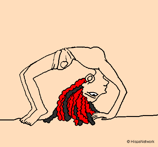 Desenho Bailarina ostraca pintado por bruna mara