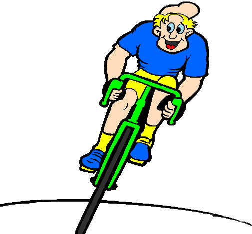 Desenho Ciclista com gorro pintado por jojo