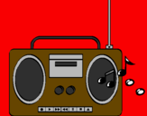 Desenho Radio cassette 2 pintado por isaias silva
