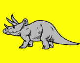 Desenho Triceratops pintado por Gabriel 