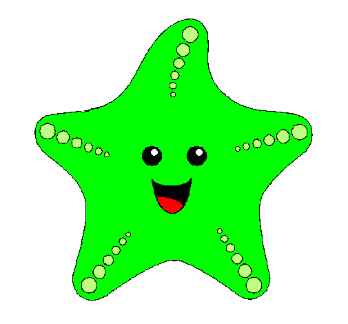 Desenho Estrela do mar pintado por cristina
