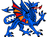 Desenho Dragão agressivo pintado por dark dragon