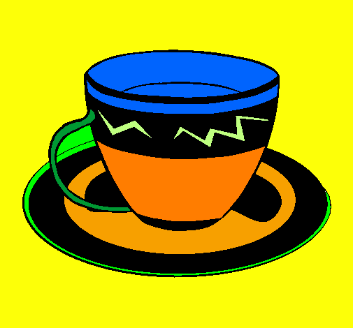 Desenho Taça de café pintado por pinGuin
