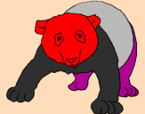 Desenho Urso panda pintado por marcos viniciuswaopçkjbvc