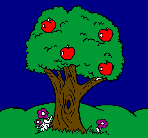 Desenho Macieira  pintado por jennifer  