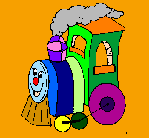 Desenho Comboio pintado por caetano