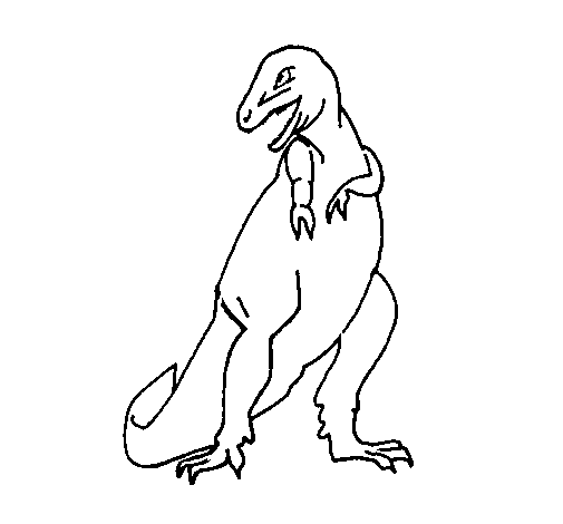 Desenho Tiranossauro rex pintado por Margarida