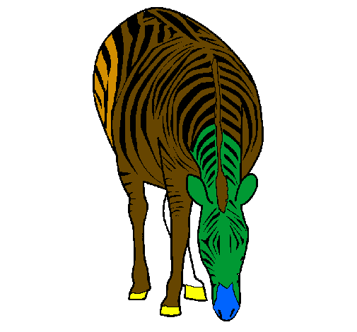 Desenho Zebra pintado por vicente