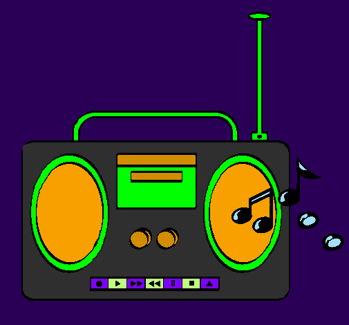 Desenho Radio cassette 2 pintado por jose roberto