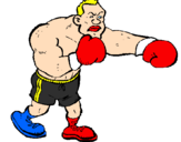 Desenho Boxeador pintado por kayky