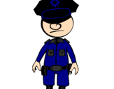 Desenho Agente de polícia pintado por gregory
