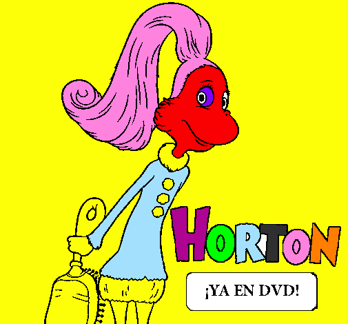 Desenho Horton - Sally O'Maley pintado por Marcio Gabriel