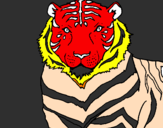 Desenho Tigre pintado por victor