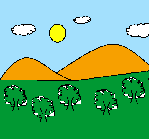 Desenho Montanha 4 pintado por suéllen