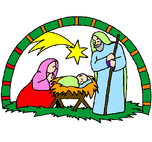 Desenho Manjedoura de natal pintado por maria