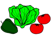Desenho Verduras pintado por maria   luisa