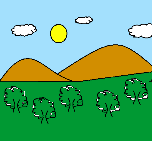Desenho Montanha 4 pintado por izabella.k