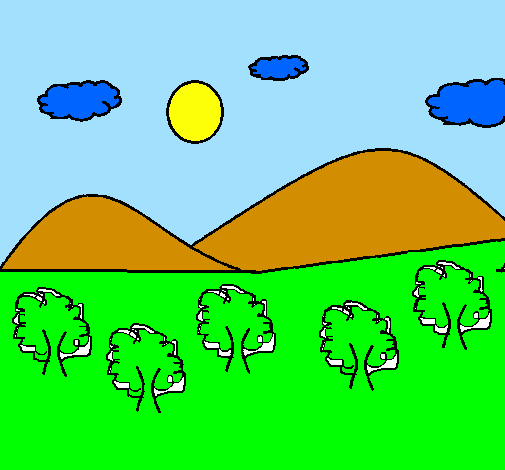 Desenho Montanha 4 pintado por jennifer  