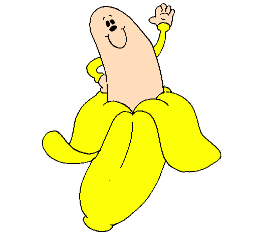 Desenho Banana pintado por ana luiza lú-todinho