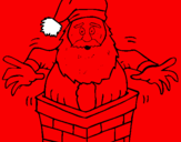 Desenho Pai Natal no chaminé pintado por nitazita