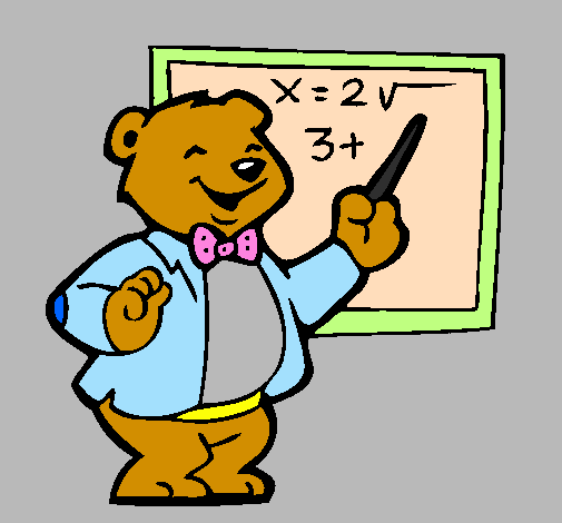 Desenho Professor urso pintado por Piu piu