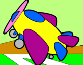 Desenho Avião pequeno pintado por liliangonçalves