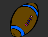 Desenho Bola de futebol americano pintado por heitor