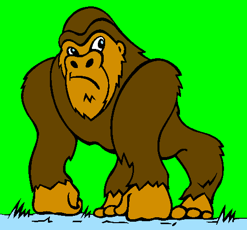 Desenho Gorila pintado por athos@com