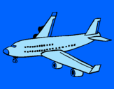 Desenho Avião de passageiros pintado por vitoria