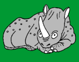 Desenho Rinoceronte pintado por Karine