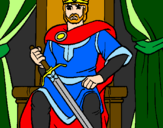 Desenho Cavaleiro rei pintado por rodri